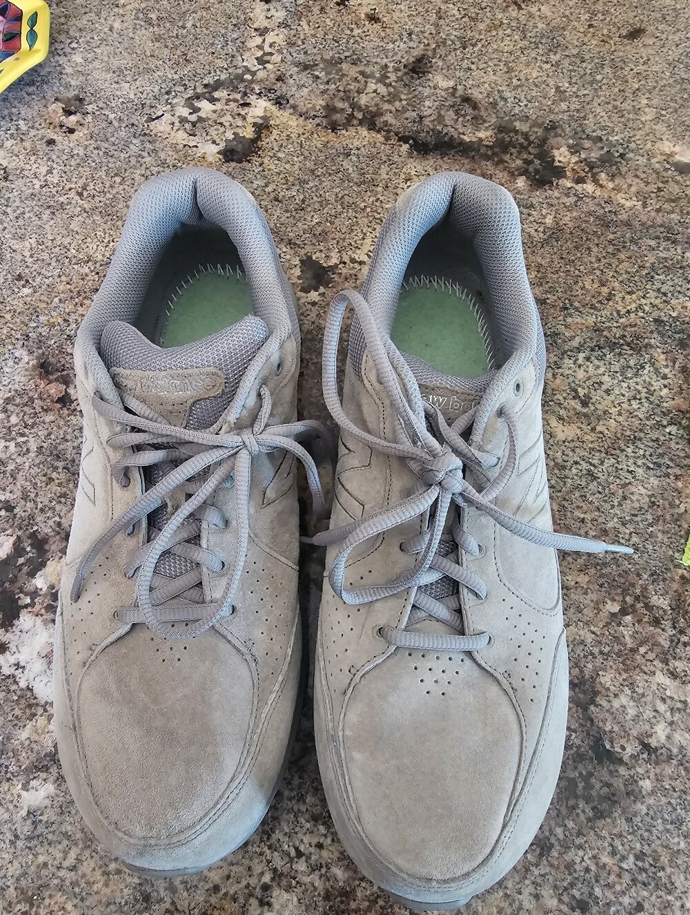 New Balance Men’s Light Gray Suede Athletic Sneakers